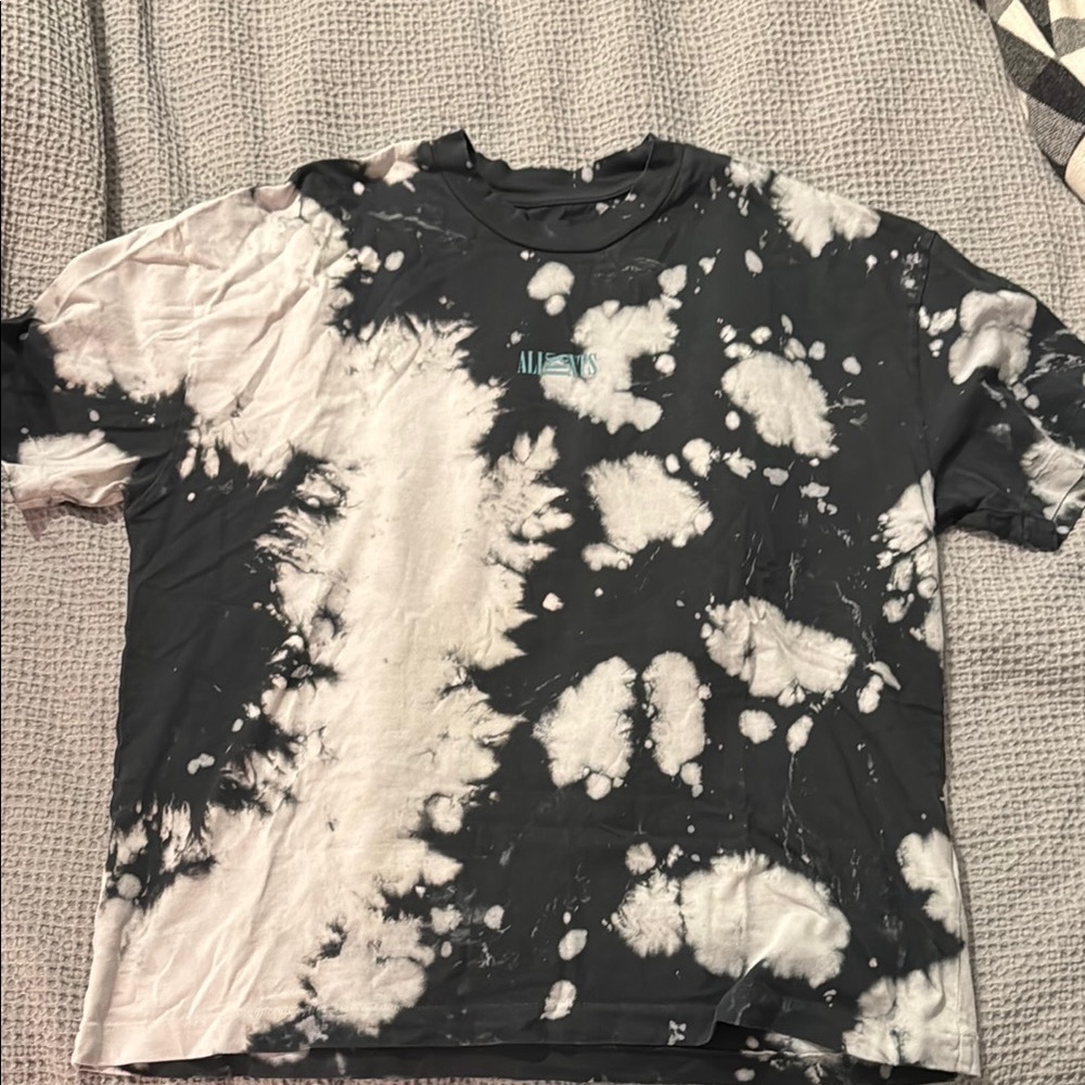 All Saints Black and White Short Sleeve Tee